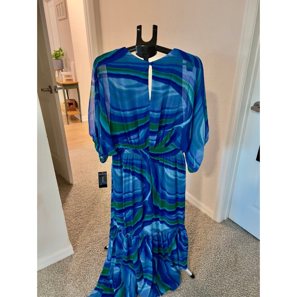 NWT! Taylor Dolman Elbow Sleeve V-Neck Smocked Empire Waist Dress Women’s 16 - Picture 6 of 12